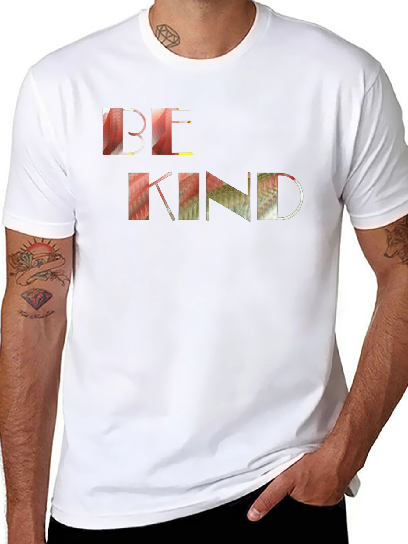 Be Kind Graphic Tee - Black Cotton Casual Shirt