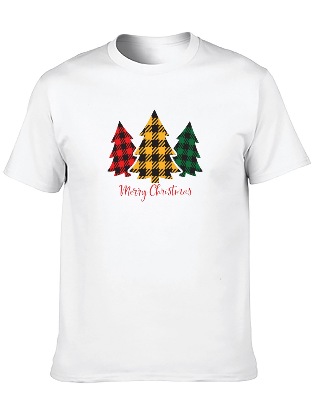 Plaid Christmas Tree Graphic Tee