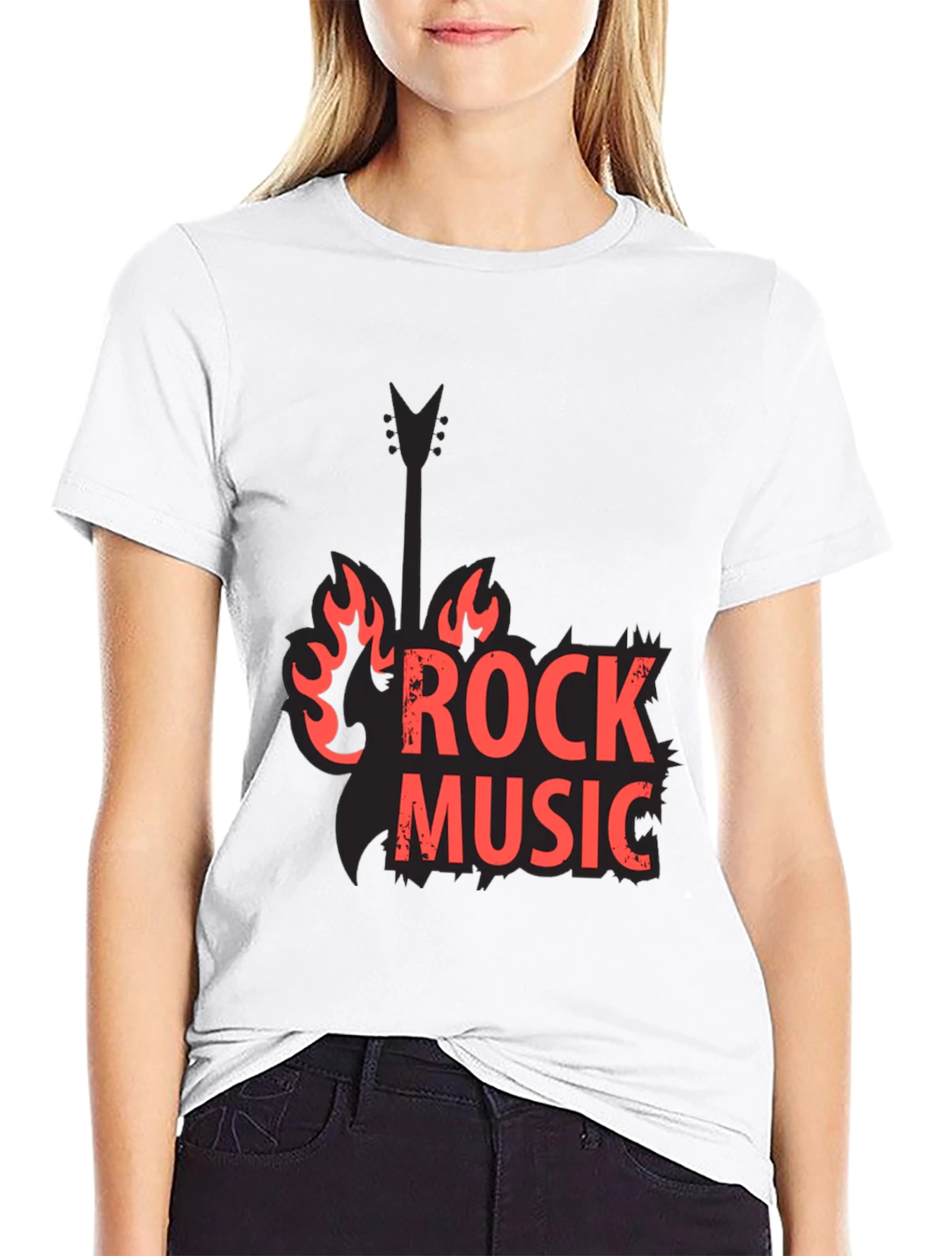 Rock Music Black Graphic Tee