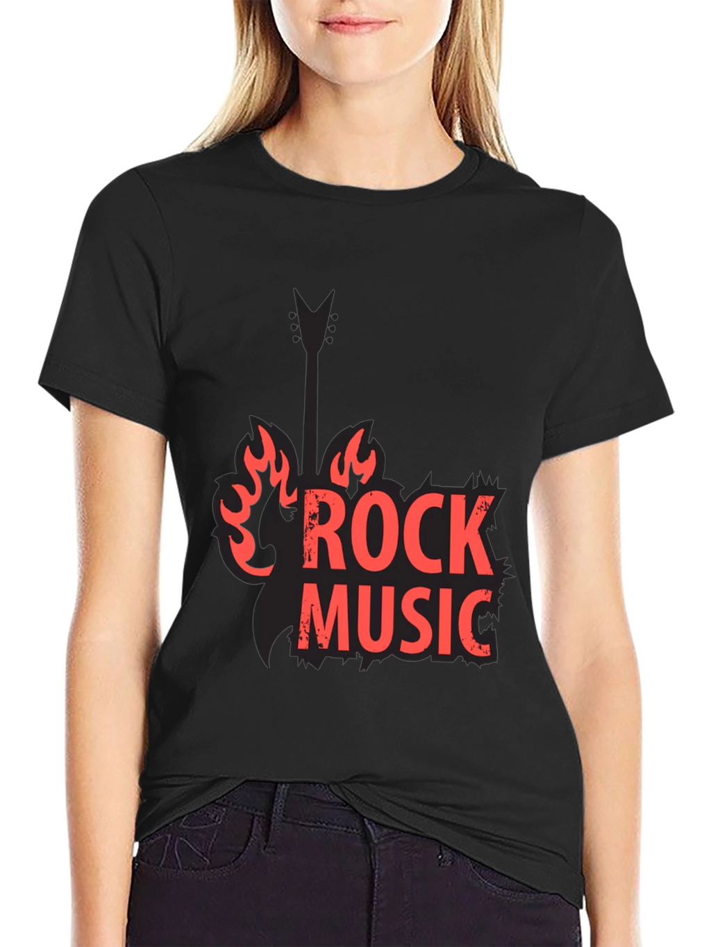 Rock Music Black Graphic Tee