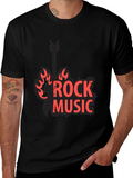 Rock Music Black Graphic Tee