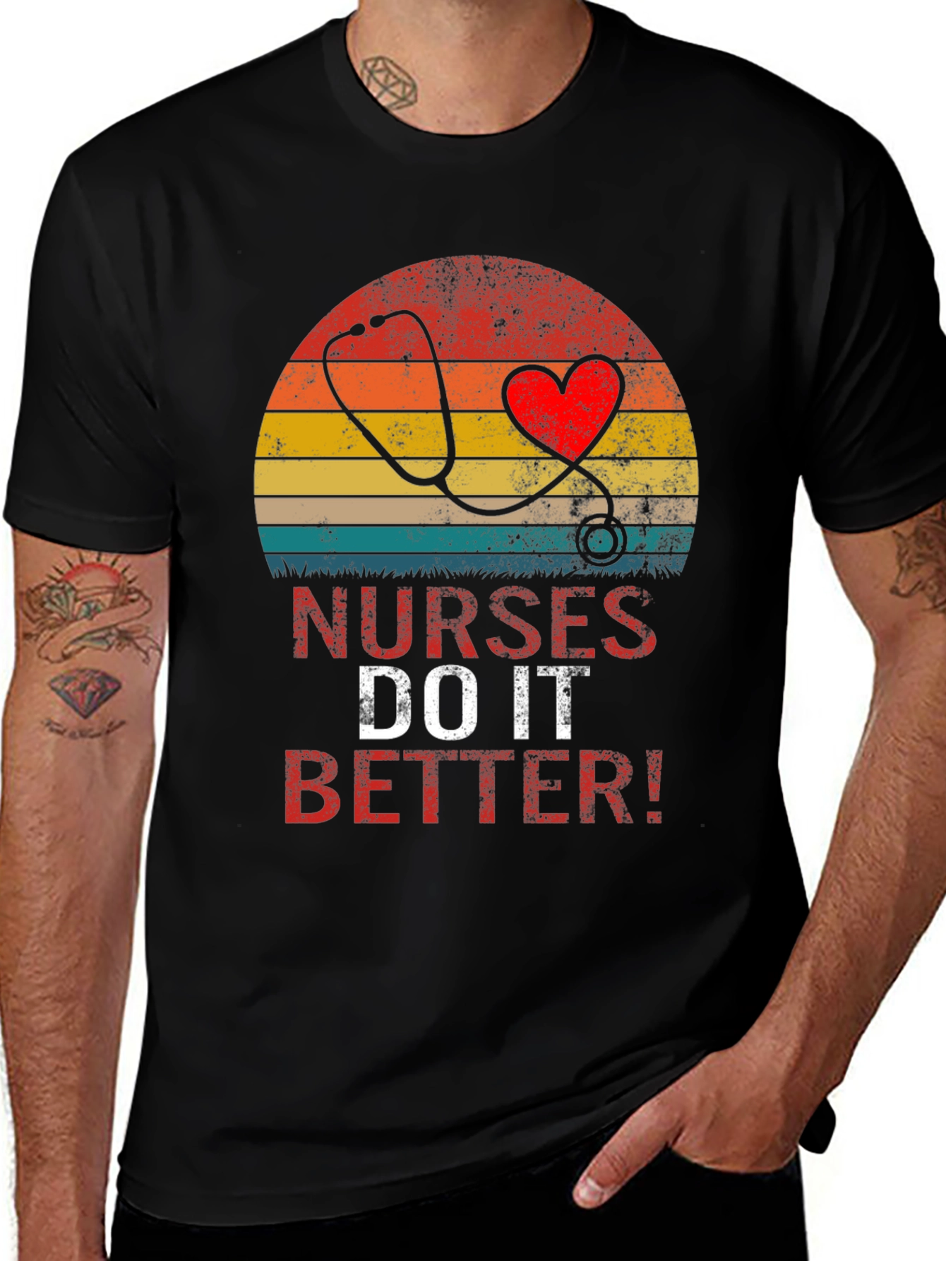 Nurses Do It Better T-Shirt - Vintage Design