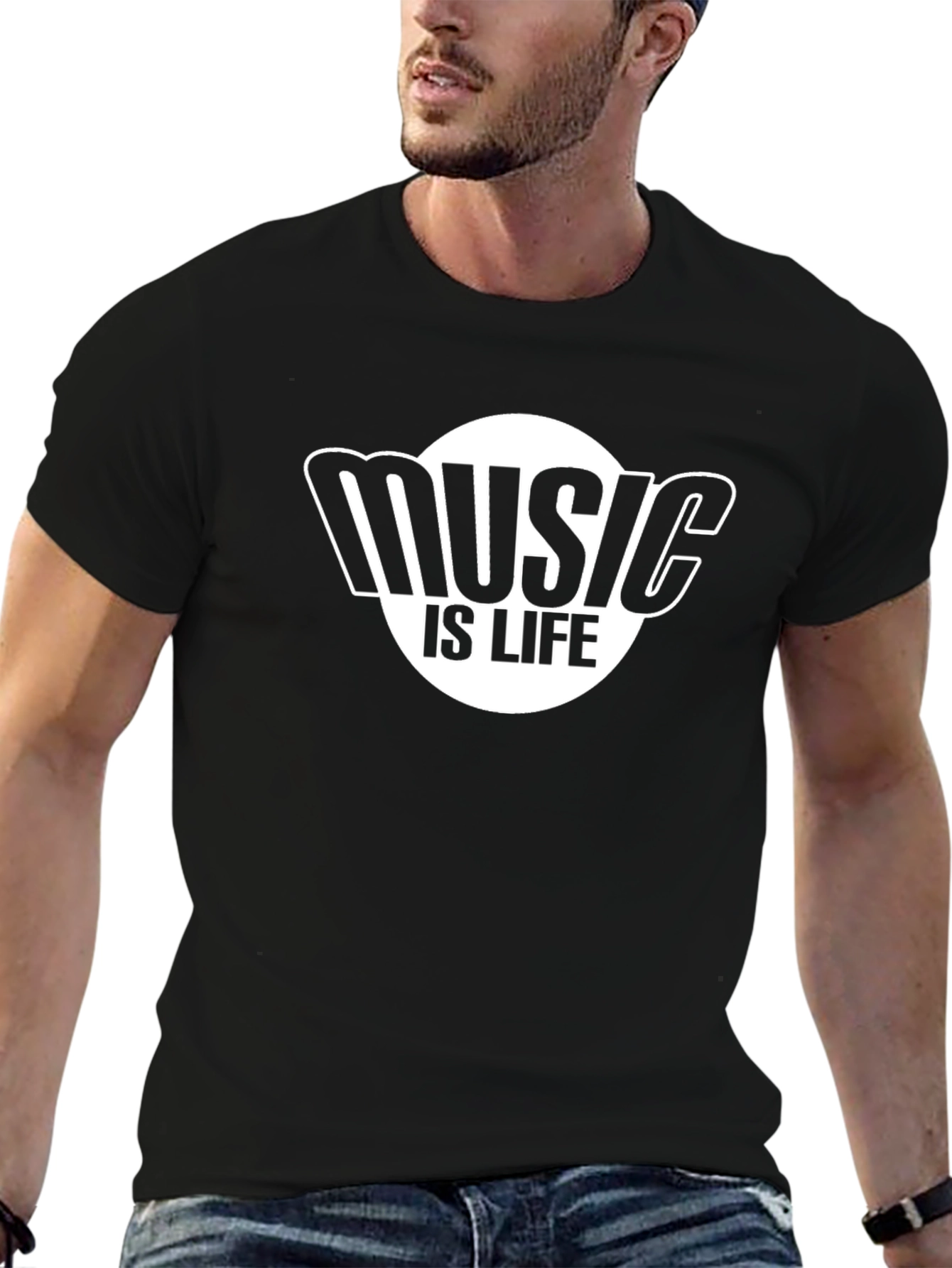 Music Is Life Black T-Shirt