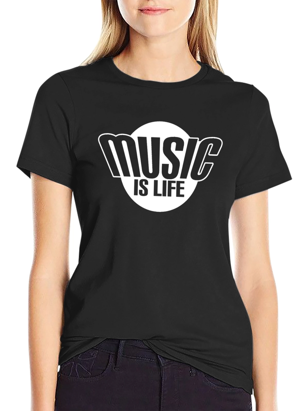 Music Is Life Black T-Shirt