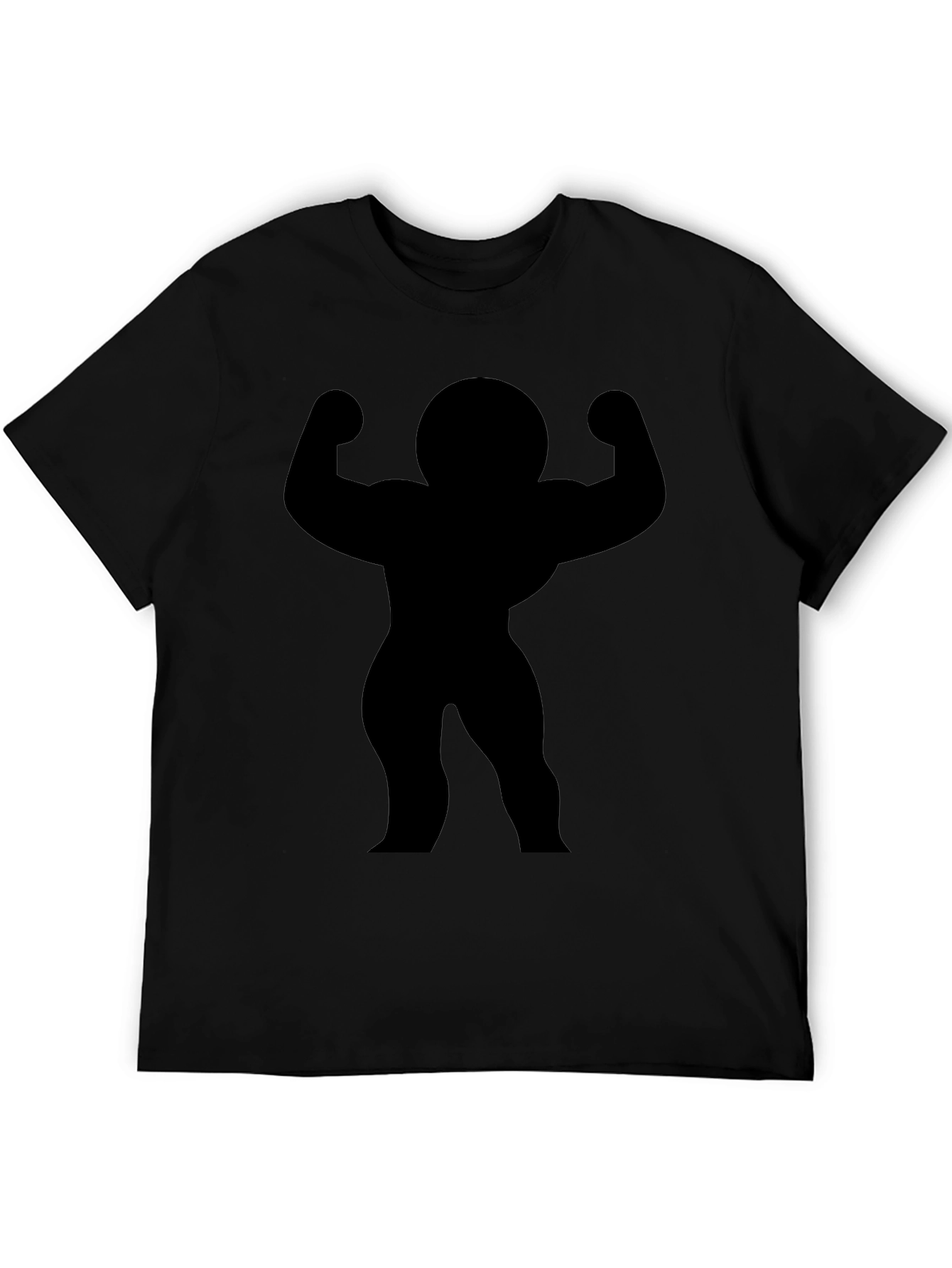 Black Muscle Man Silhouette T-Shirt