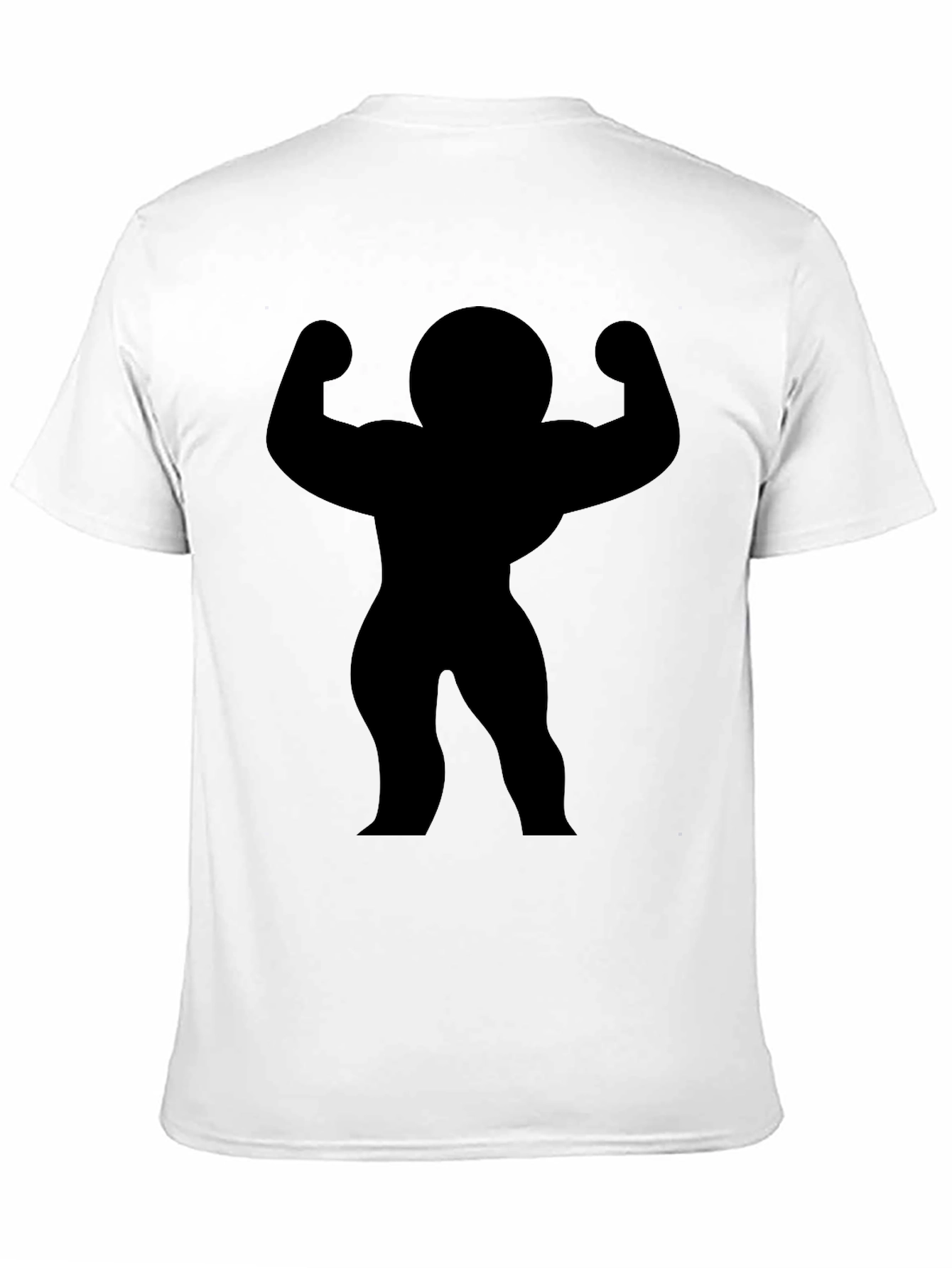 Black Muscle Man Silhouette T-Shirt