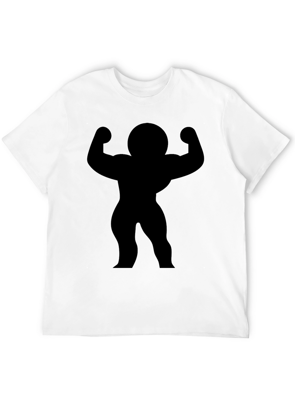 Black Muscle Man Silhouette T-Shirt