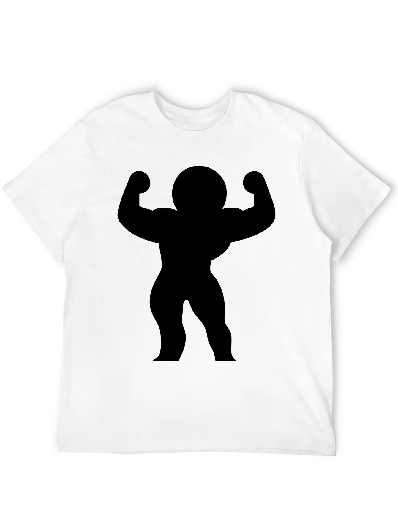 Black Muscle Man Silhouette T-Shirt