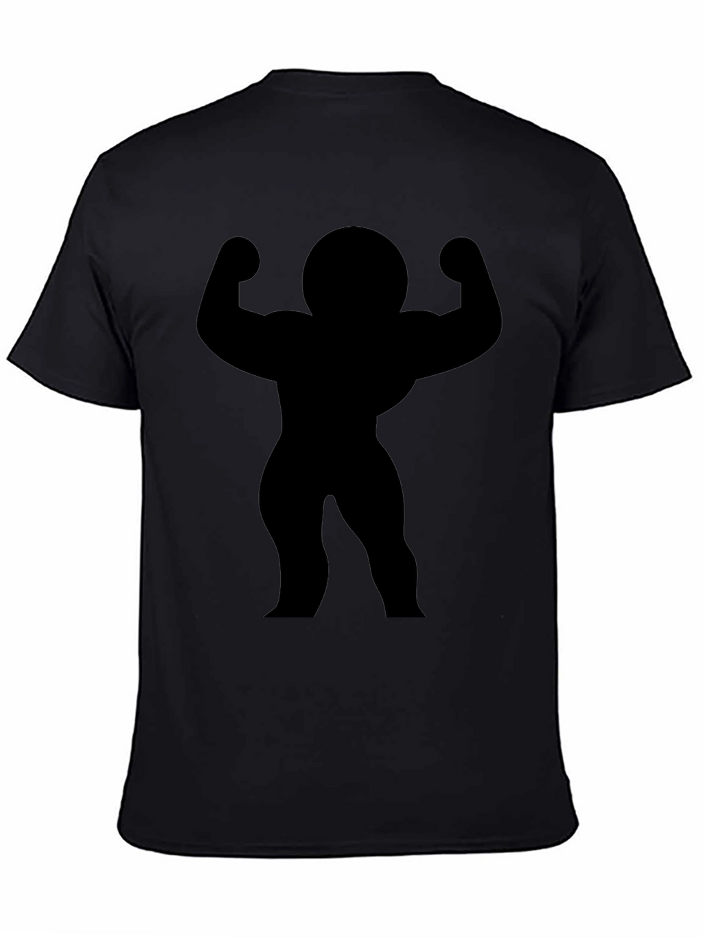 Black Muscle Man Silhouette T-Shirt