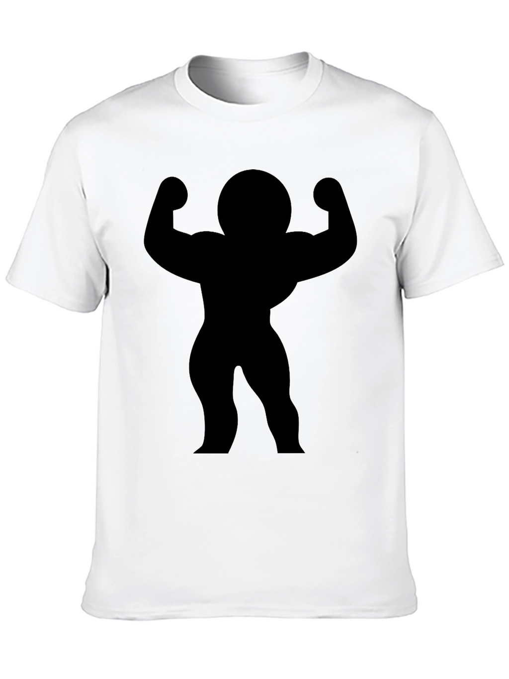 Black Muscle Man Silhouette T-Shirt