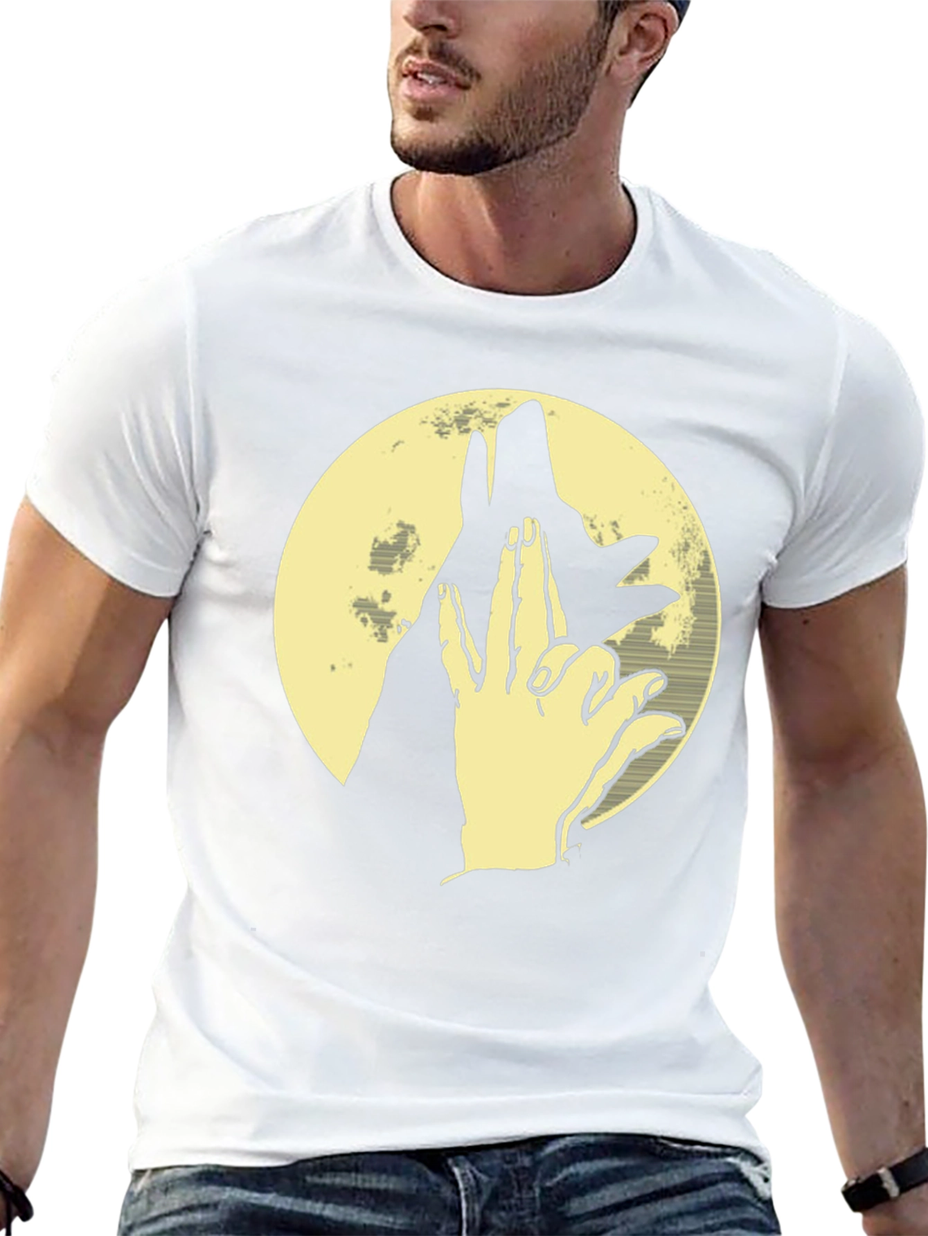 Shadow Puppet Wolf Graphic Tee - Black