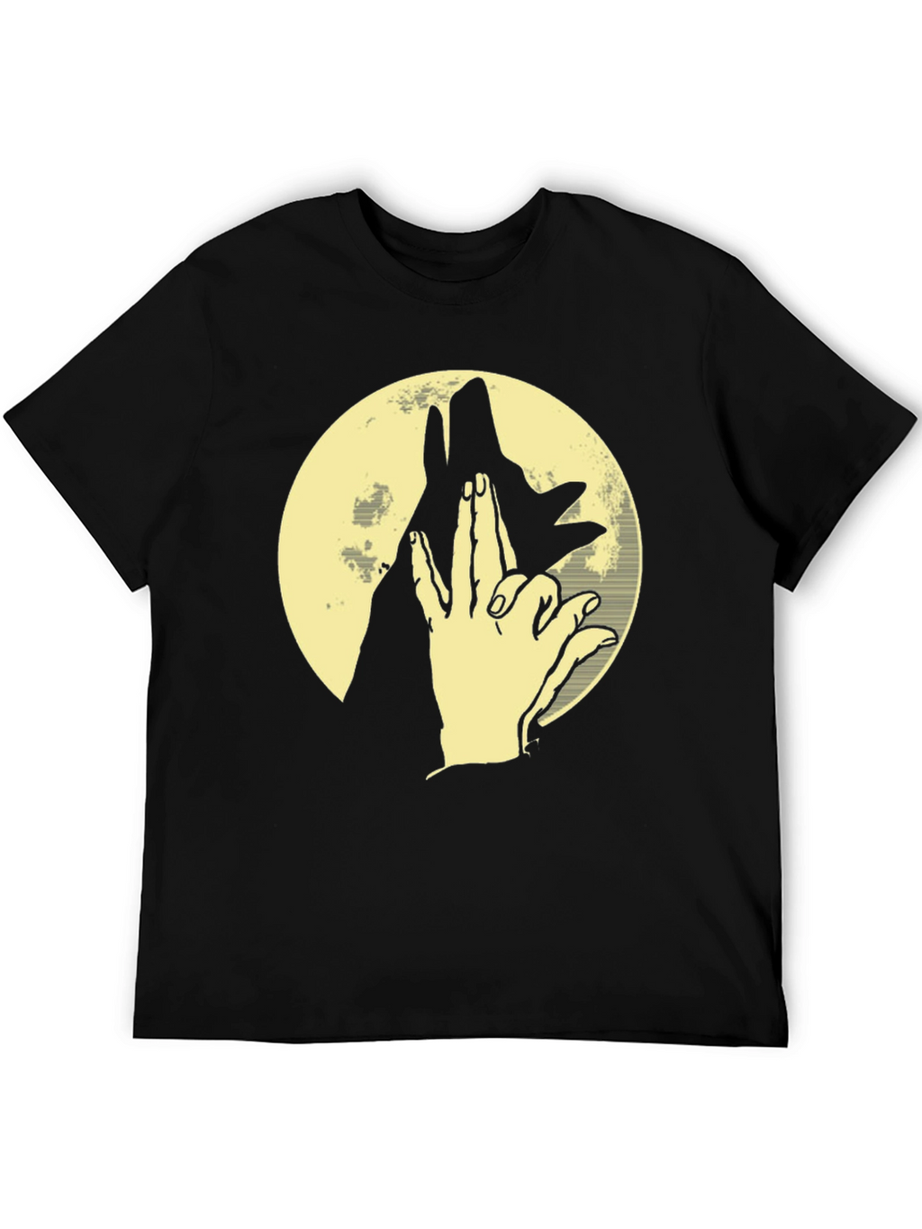 Shadow Puppet Wolf Graphic Tee - Black