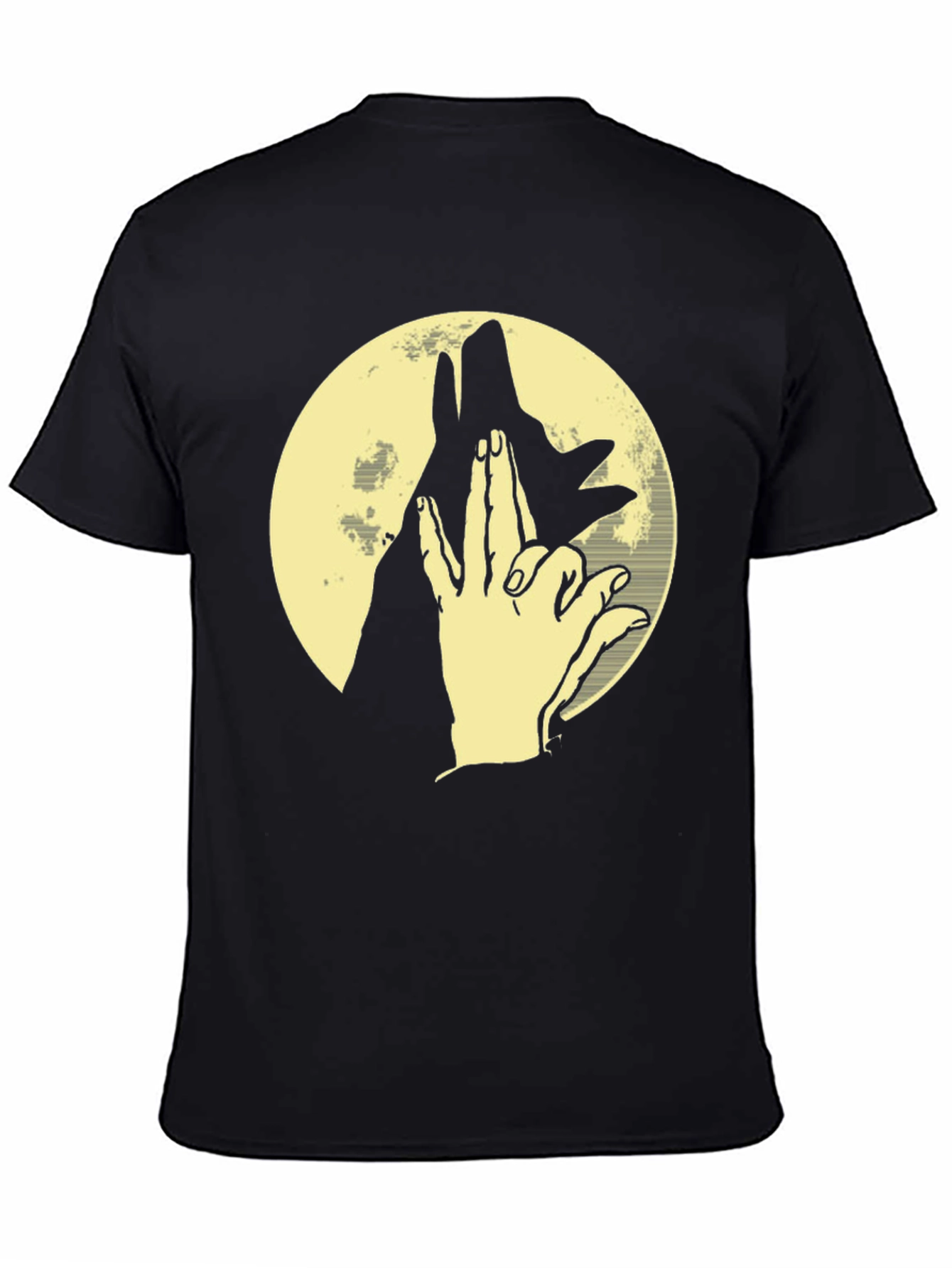 Shadow Puppet Wolf Graphic Tee - Black
