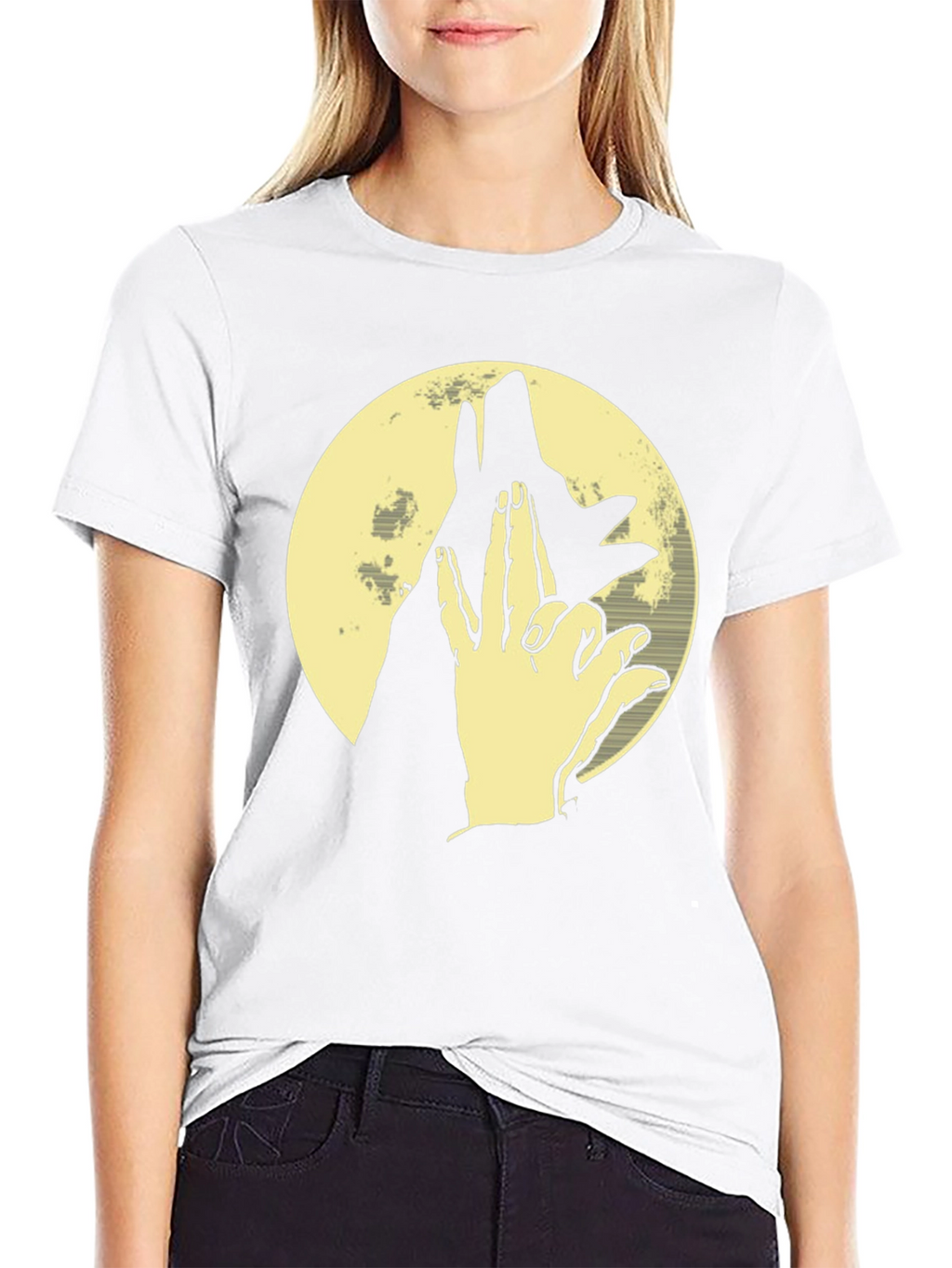 Shadow Puppet Wolf Graphic Tee - Black