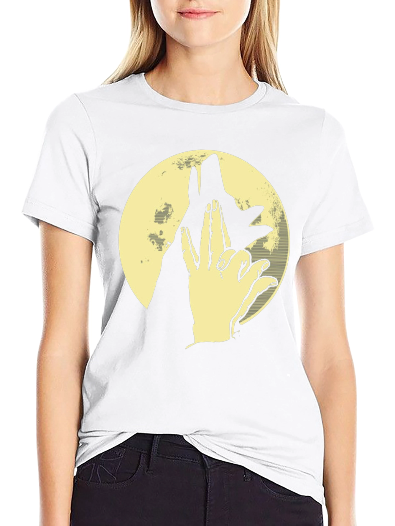 Shadow Puppet Wolf Graphic Tee - Black