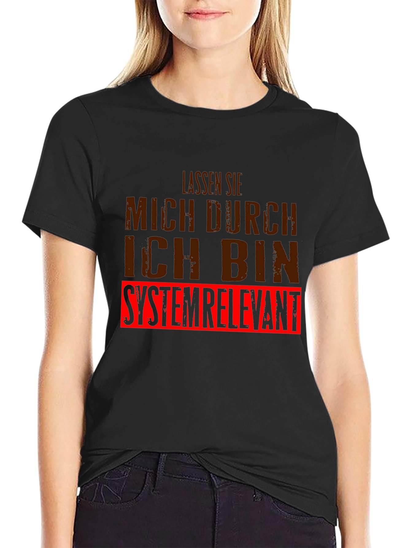 Systemrelevant Graphic Tee - Black Cotton T-Shirt