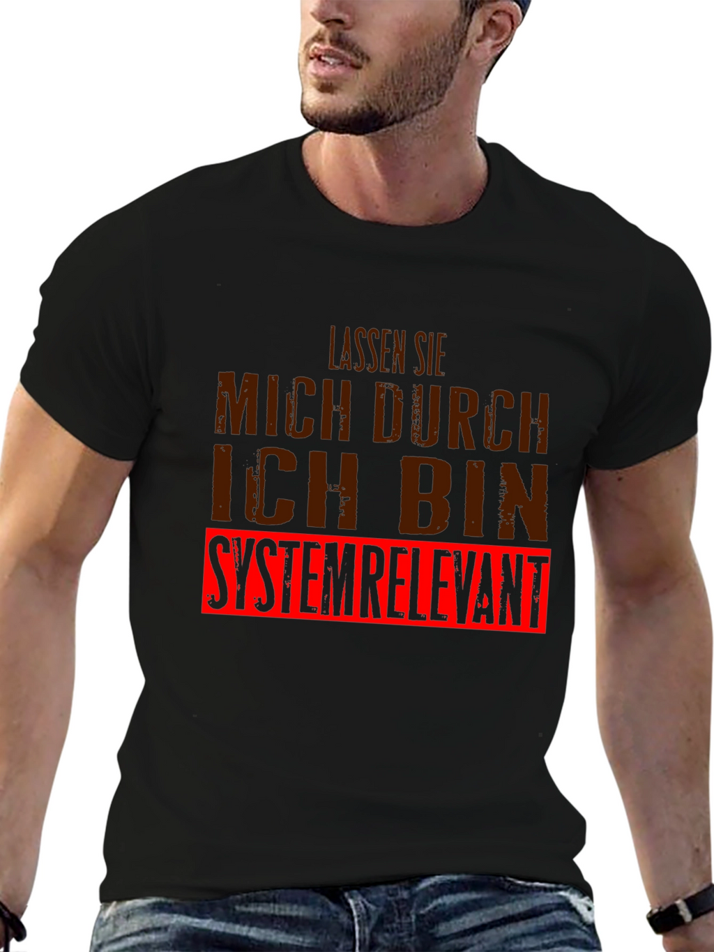 Systemrelevant Graphic Tee - Black Cotton T-Shirt