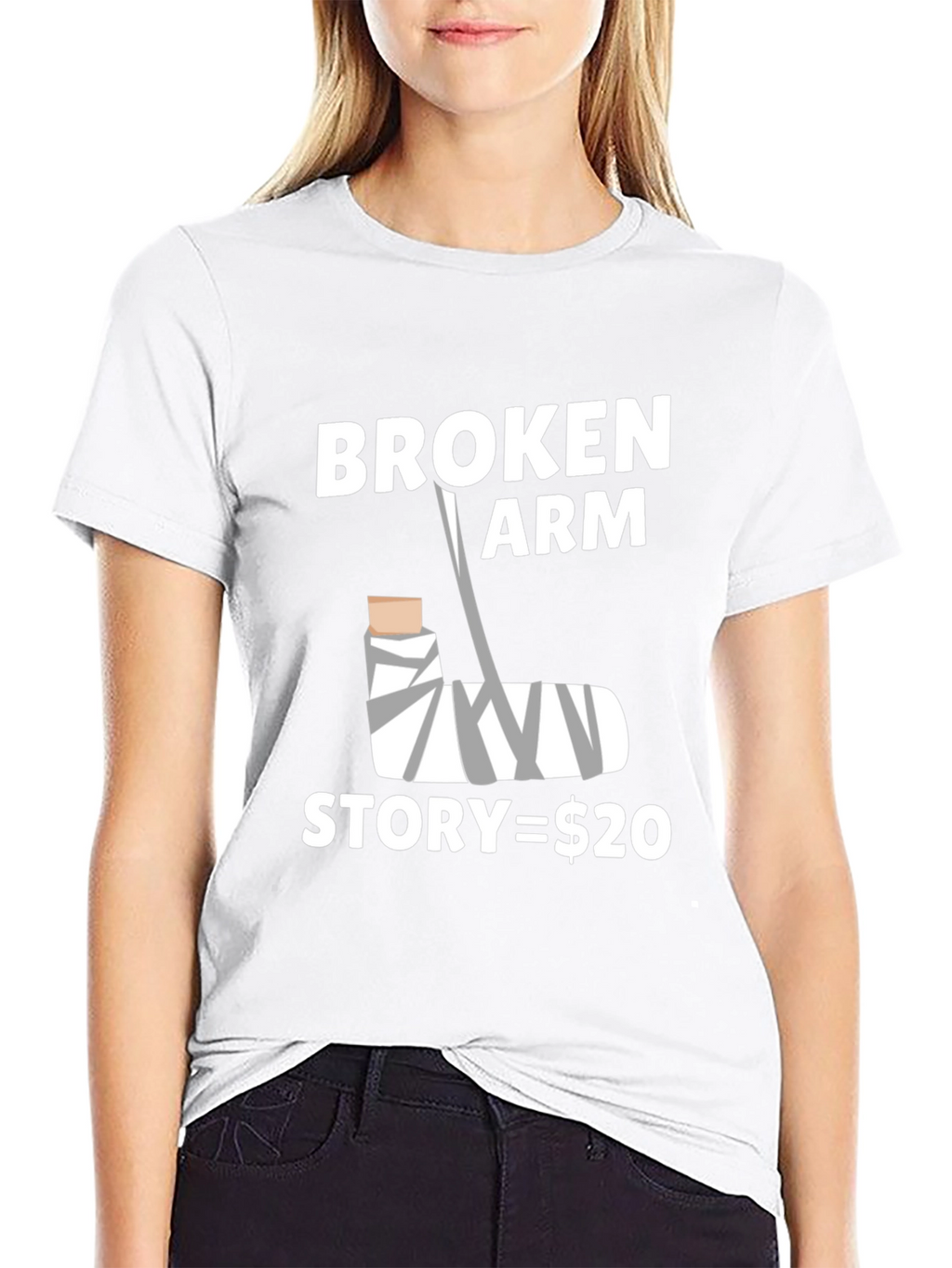 Broken Arm Story Funny Graphic Tee