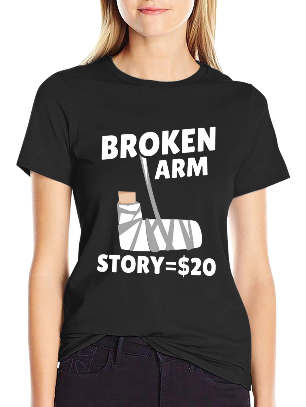 Broken Arm Story Funny Graphic Tee