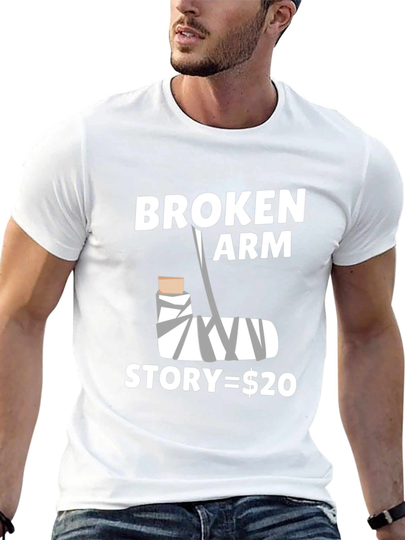 Broken Arm Story Funny Graphic Tee