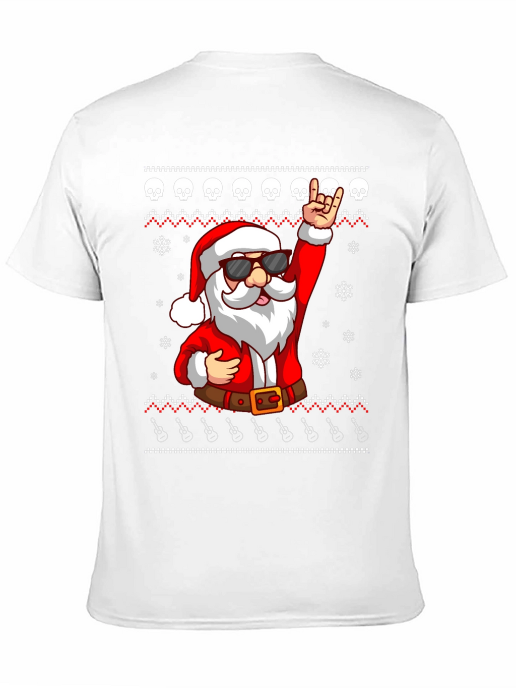 Rockin Santa Ugly Christmas T-Shirt
