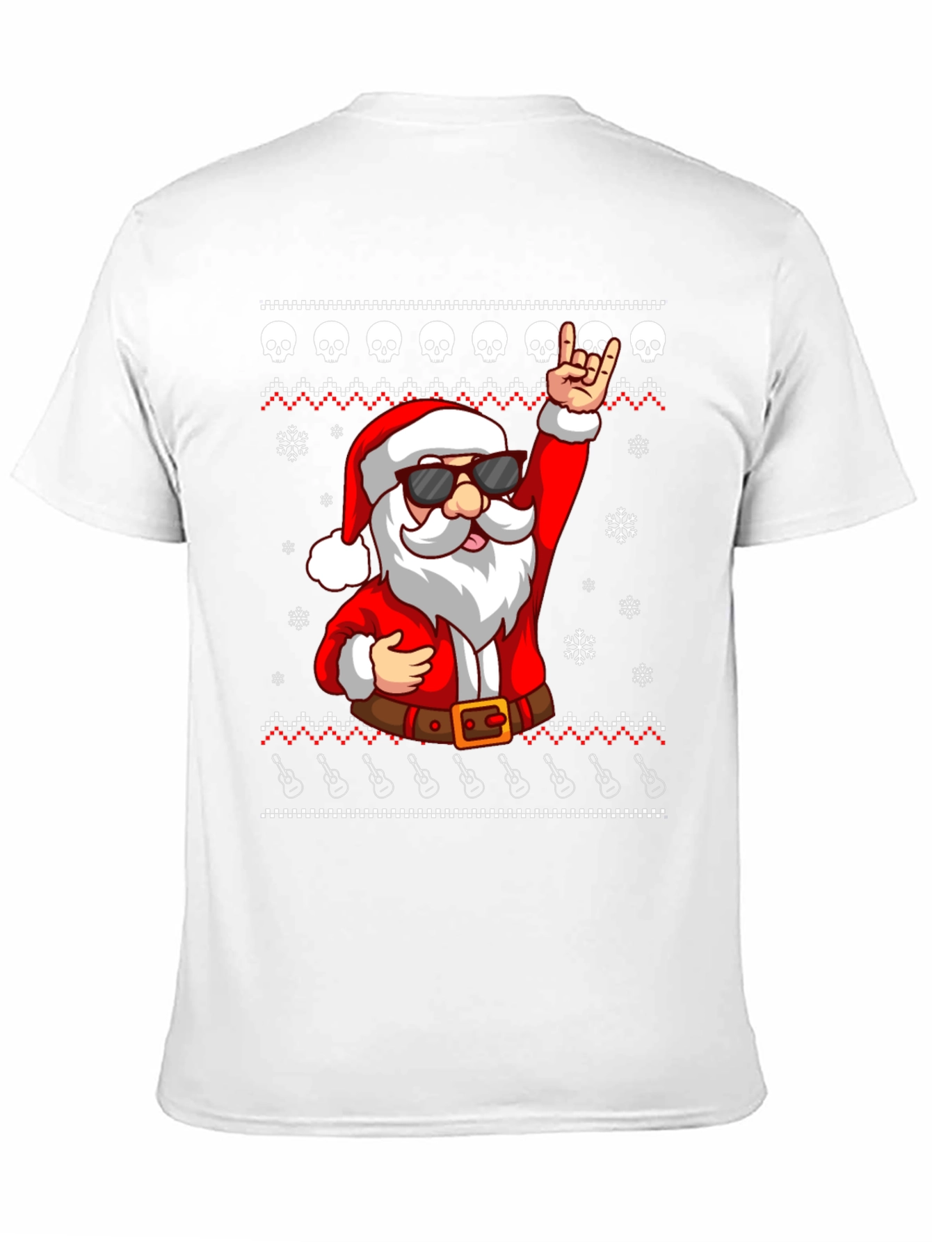 Rockin Santa Ugly Christmas T-Shirt