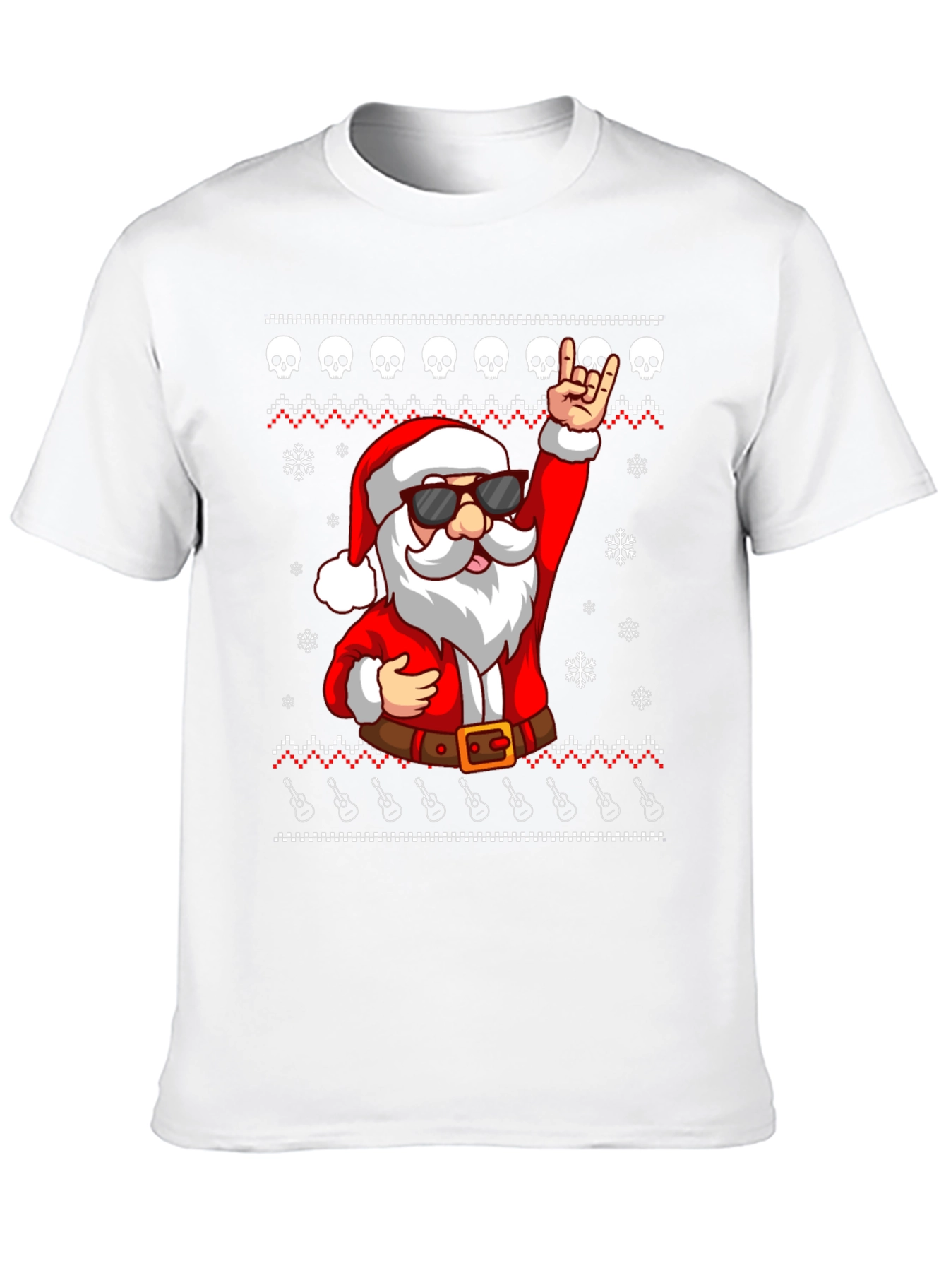 Rockin Santa Ugly Christmas T-Shirt