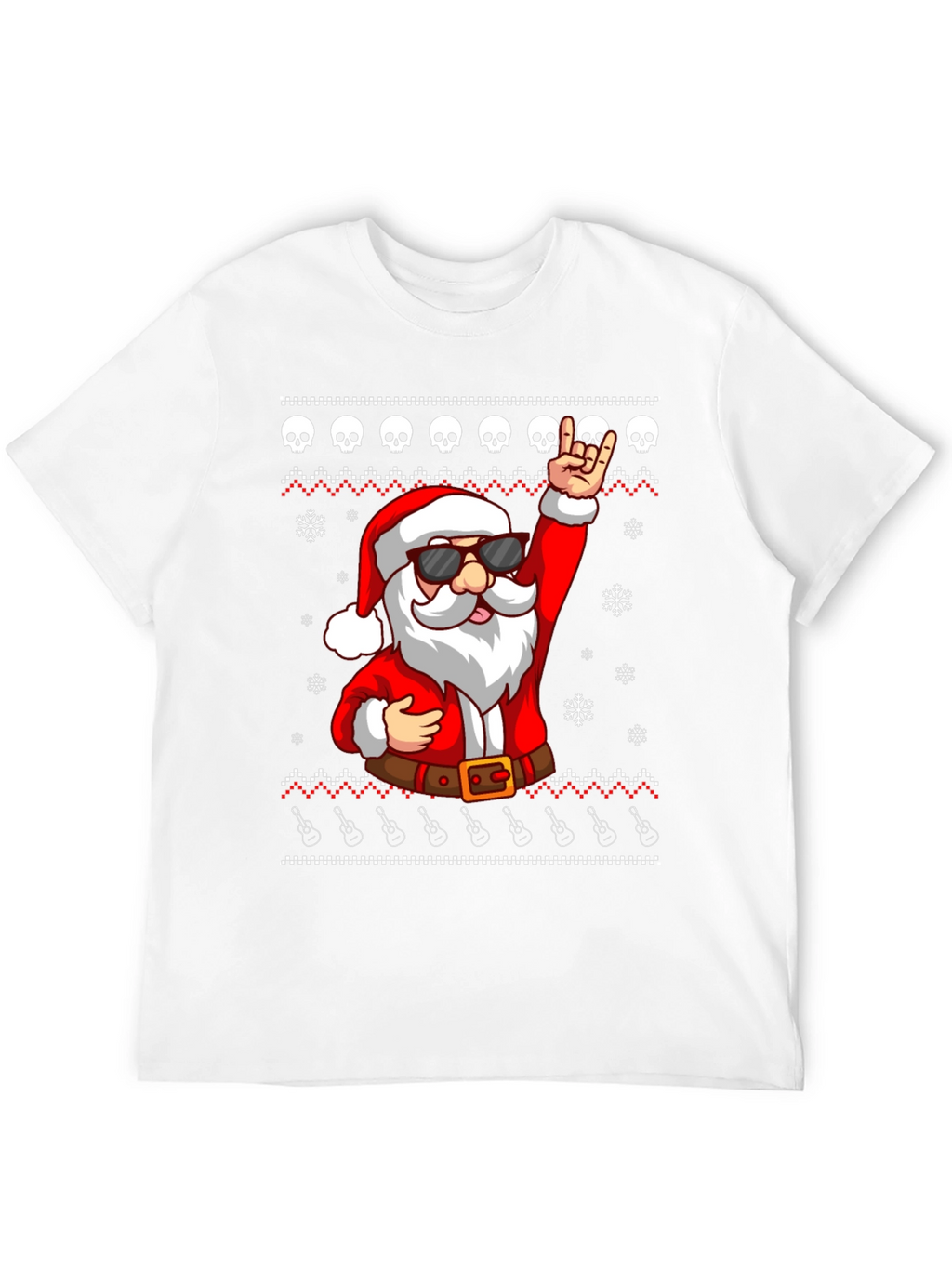 Rockin Santa Ugly Christmas T-Shirt