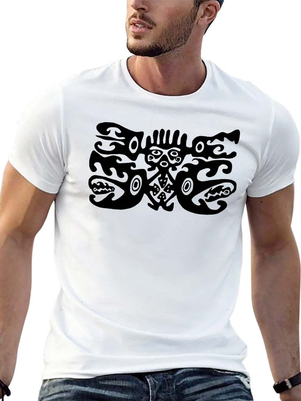 Aztec Graphic Tee - Black