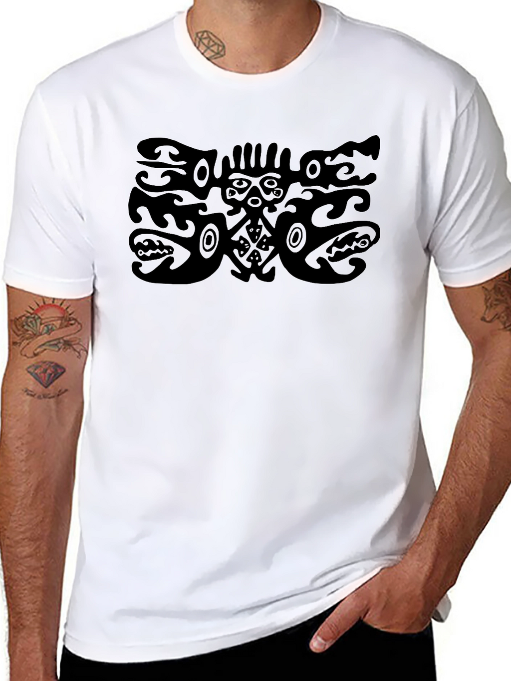 Aztec Graphic Tee - Black