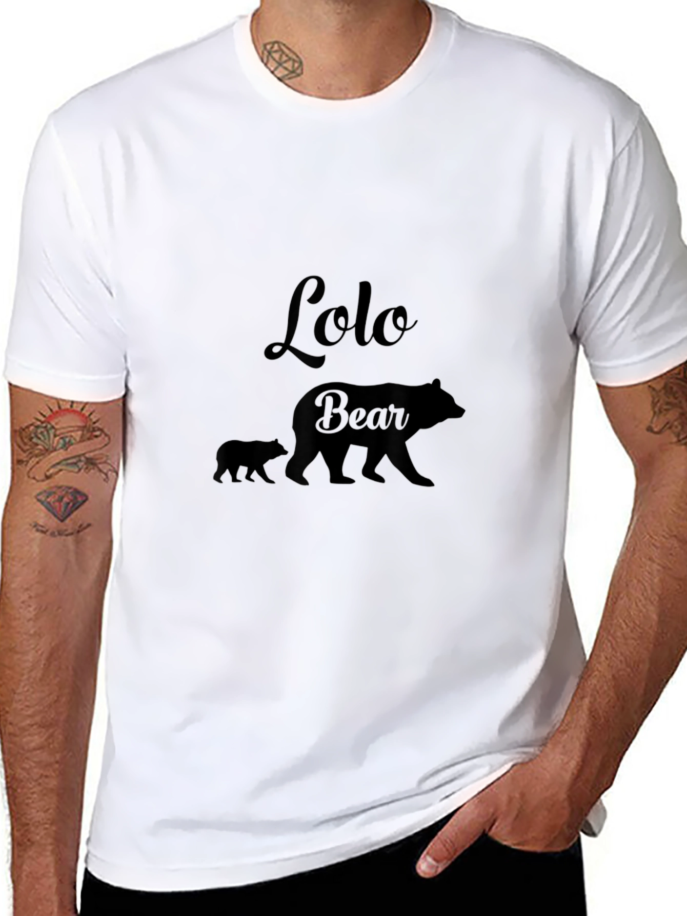 Lolo Bear Graphic T-Shirt - Black