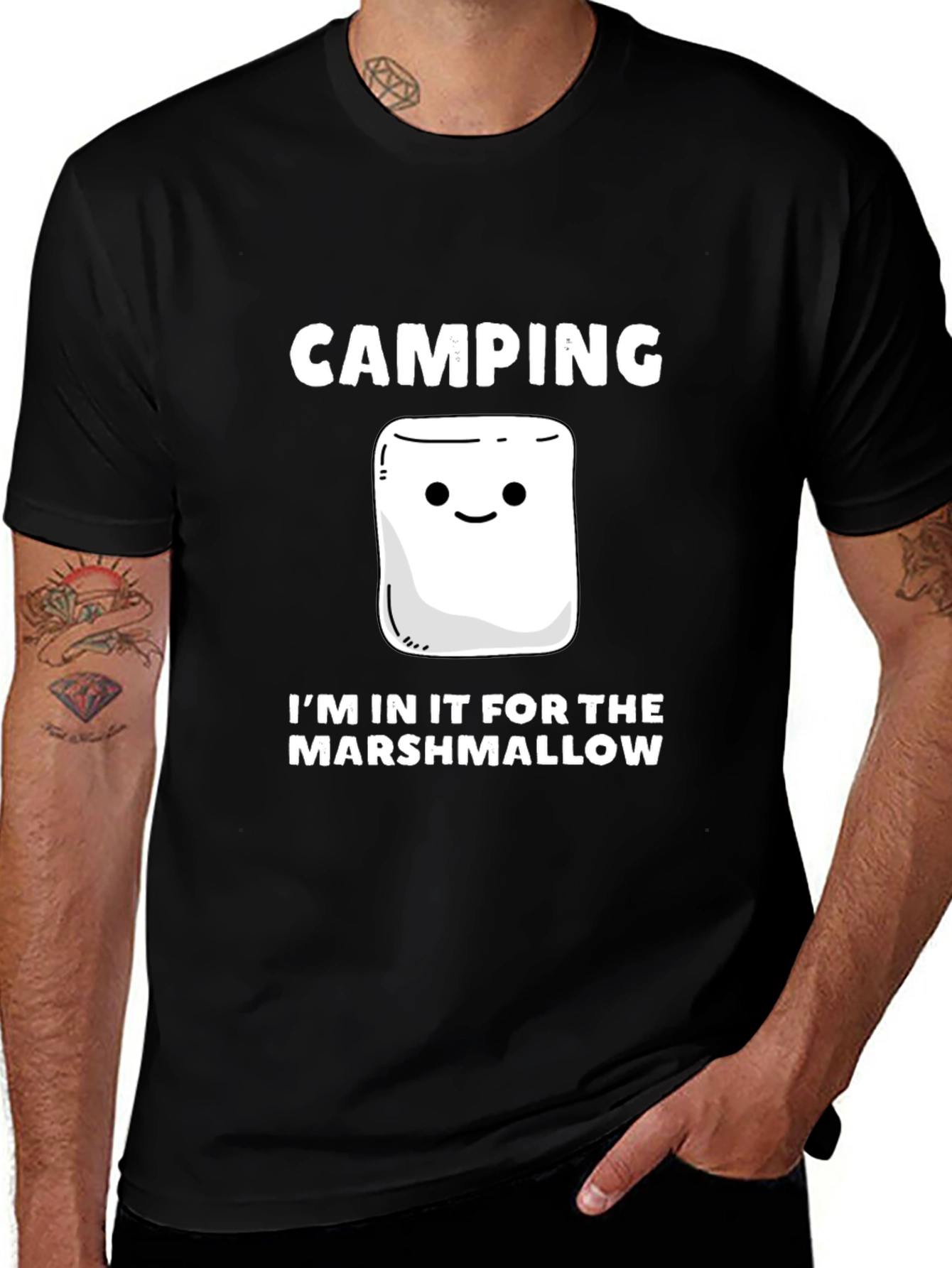 Camping Marshmallow T-Shirt - Funny Campfire Tee