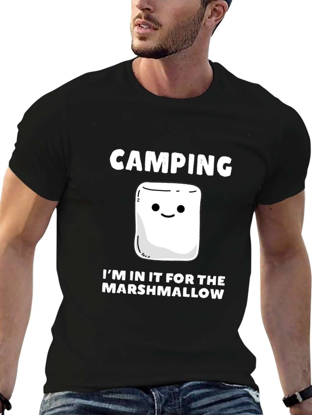Camping Marshmallow T-Shirt - Funny Campfire Tee