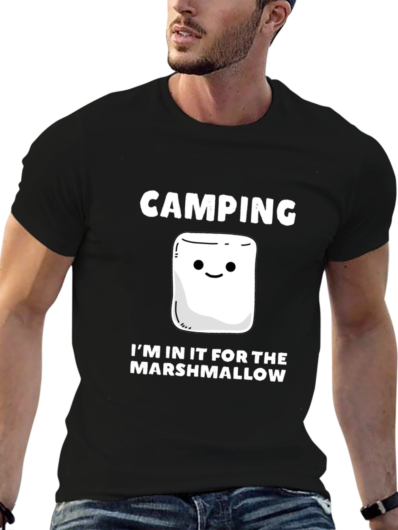 Camping Marshmallow T-Shirt - Funny Campfire Tee