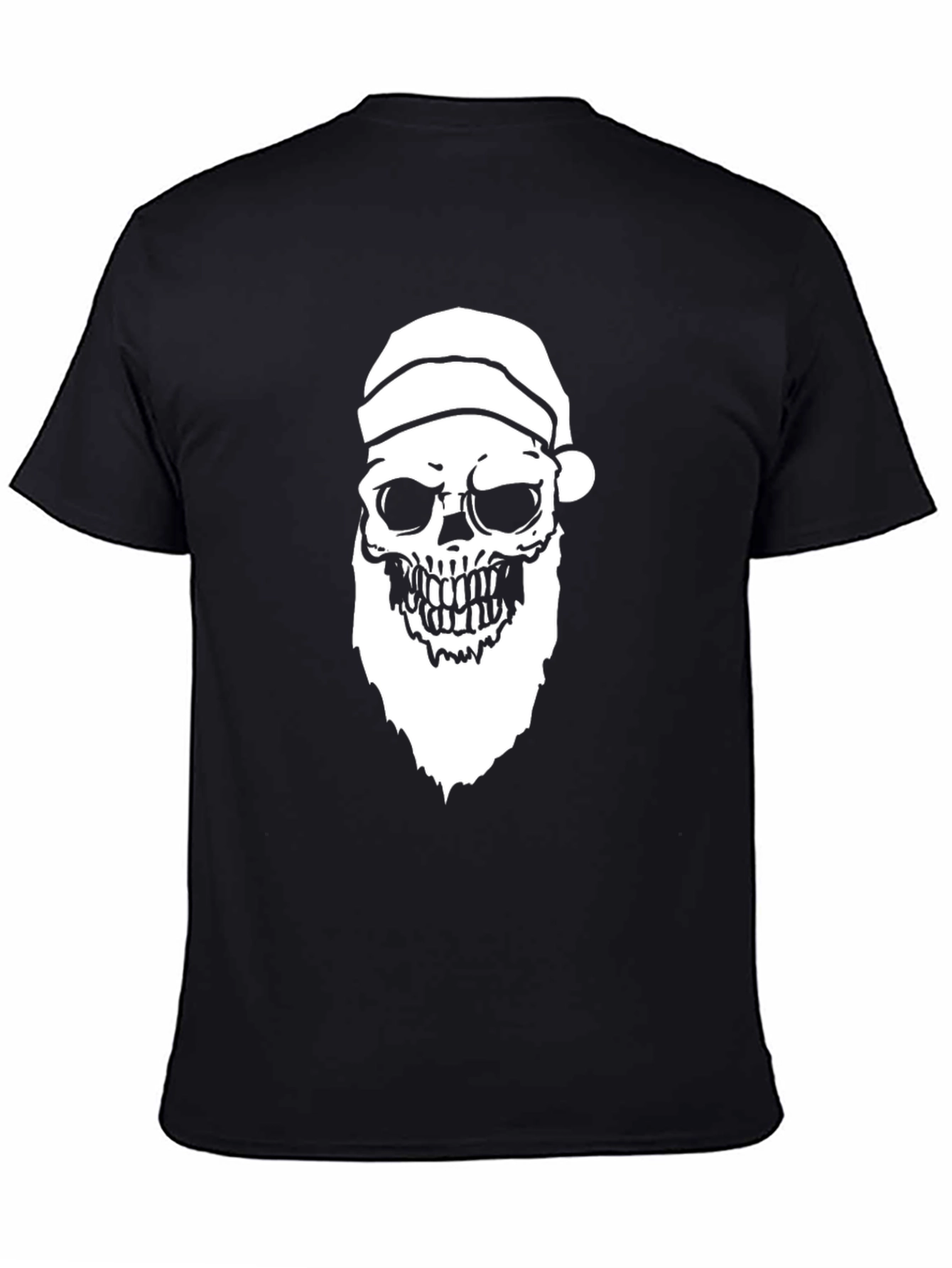 Santa Skull Graphic Tee - Holiday Humor