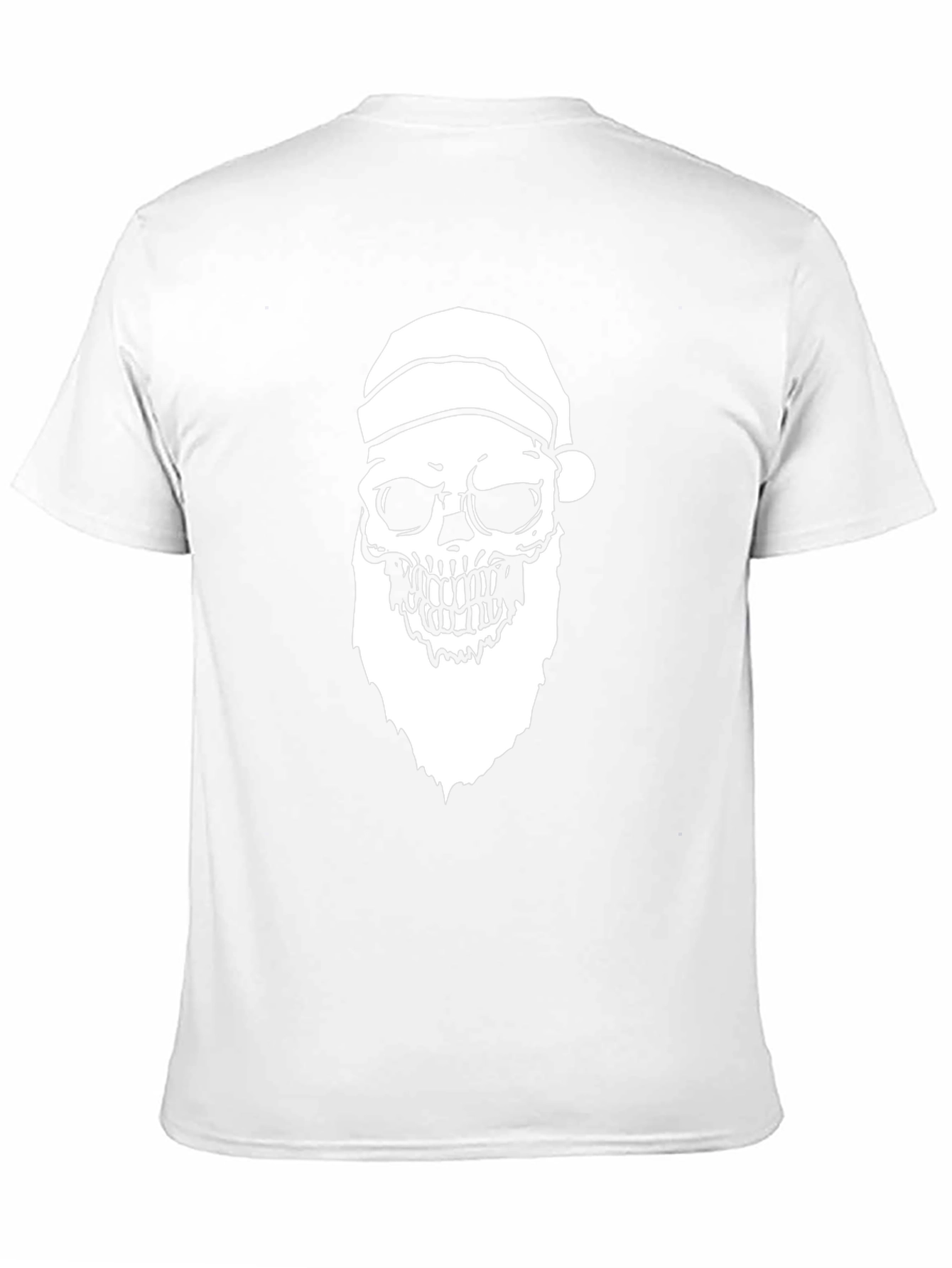 Santa Skull Graphic Tee - Holiday Humor