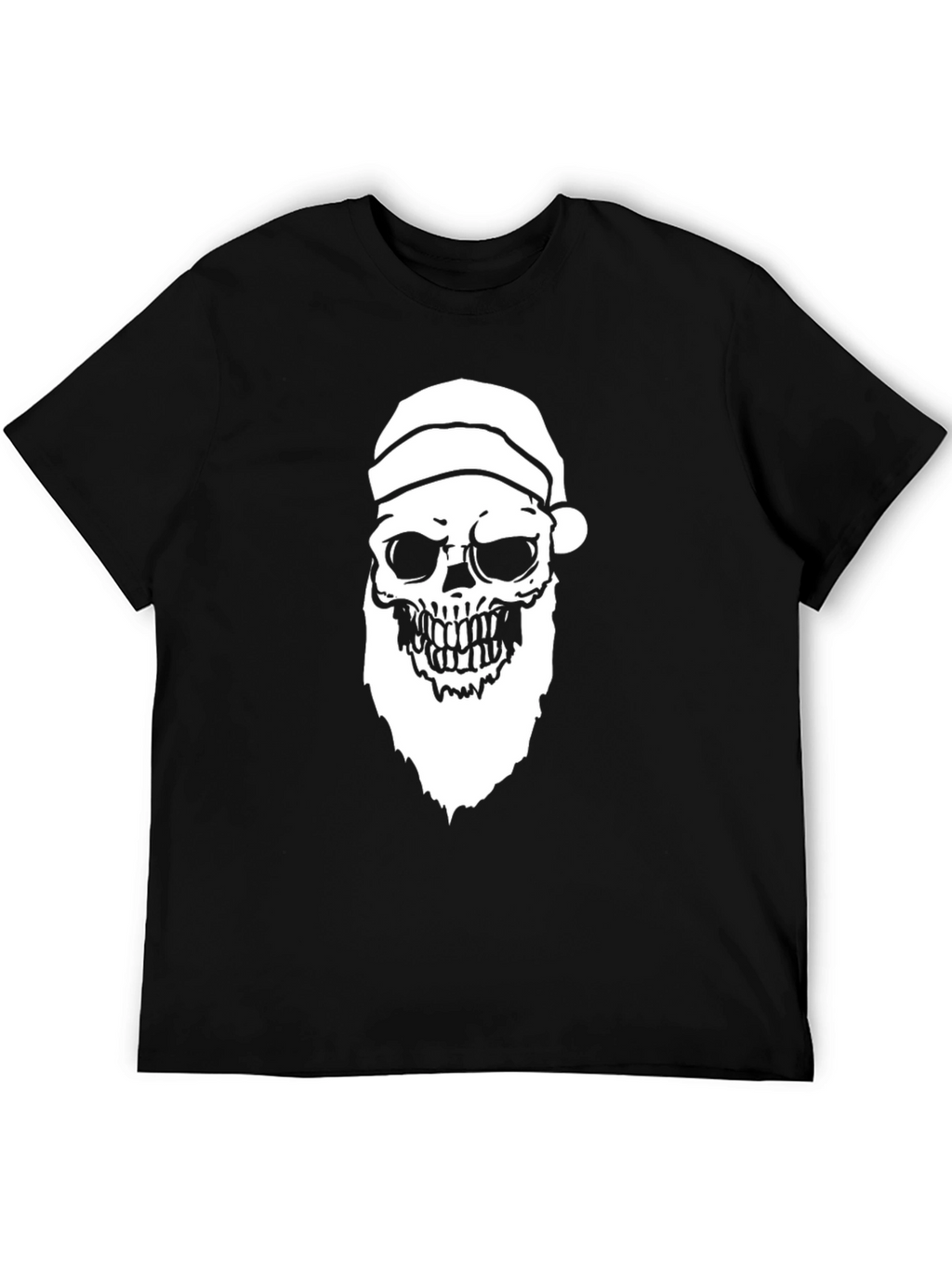 Santa Skull Graphic Tee - Holiday Humor