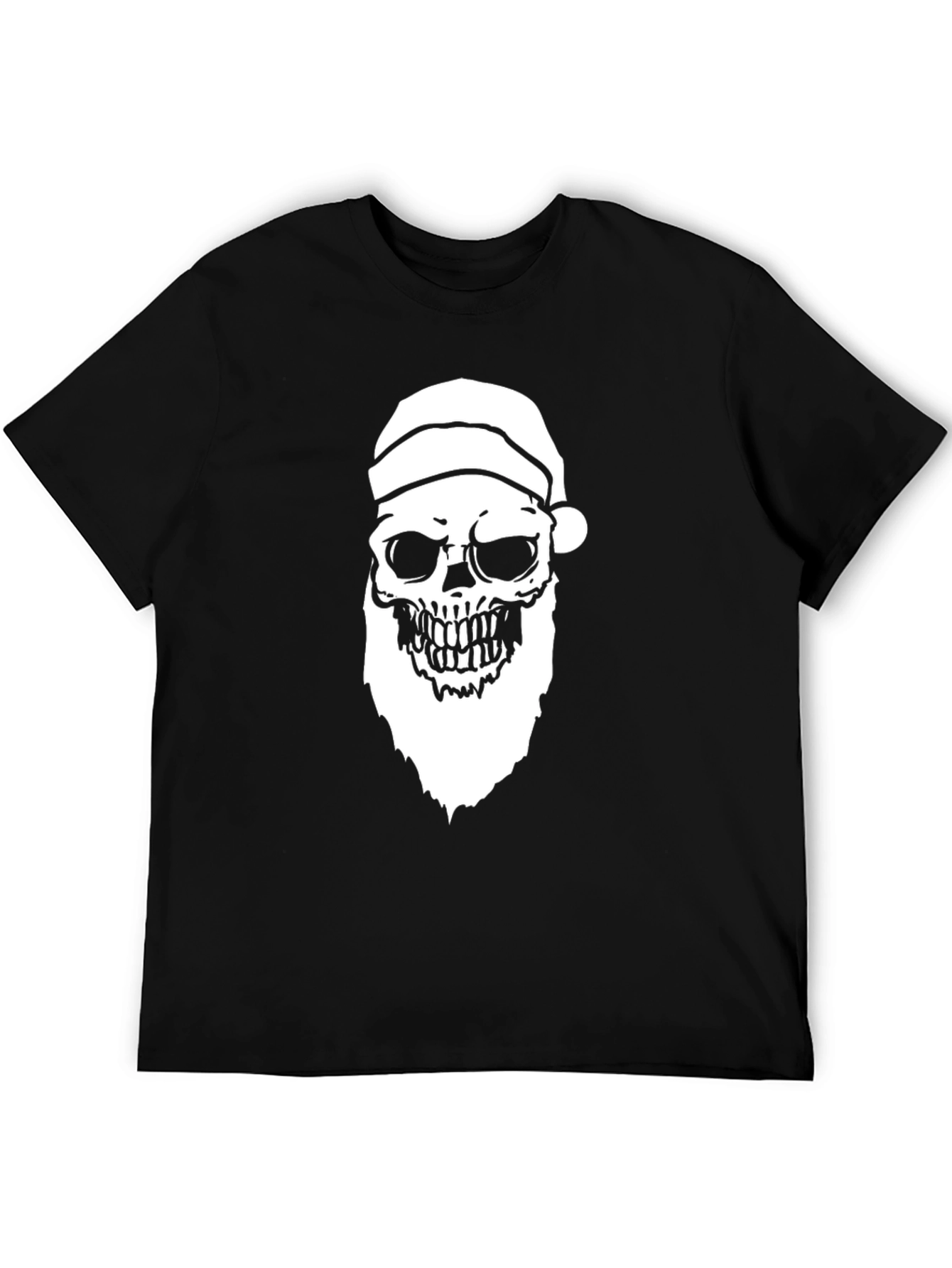 Santa Skull Graphic Tee - Holiday Humor