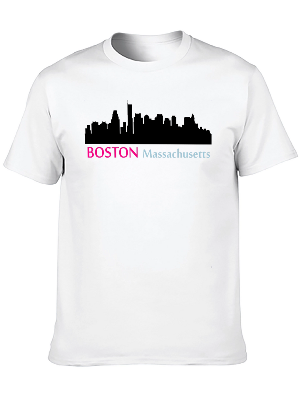 Boston Skyline T-Shirt - Massachusetts Cityscape Tee