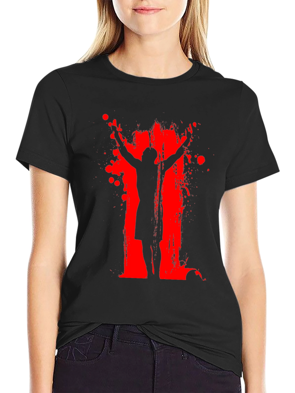 Abstract Graphic Print Crewneck T-Shirt
