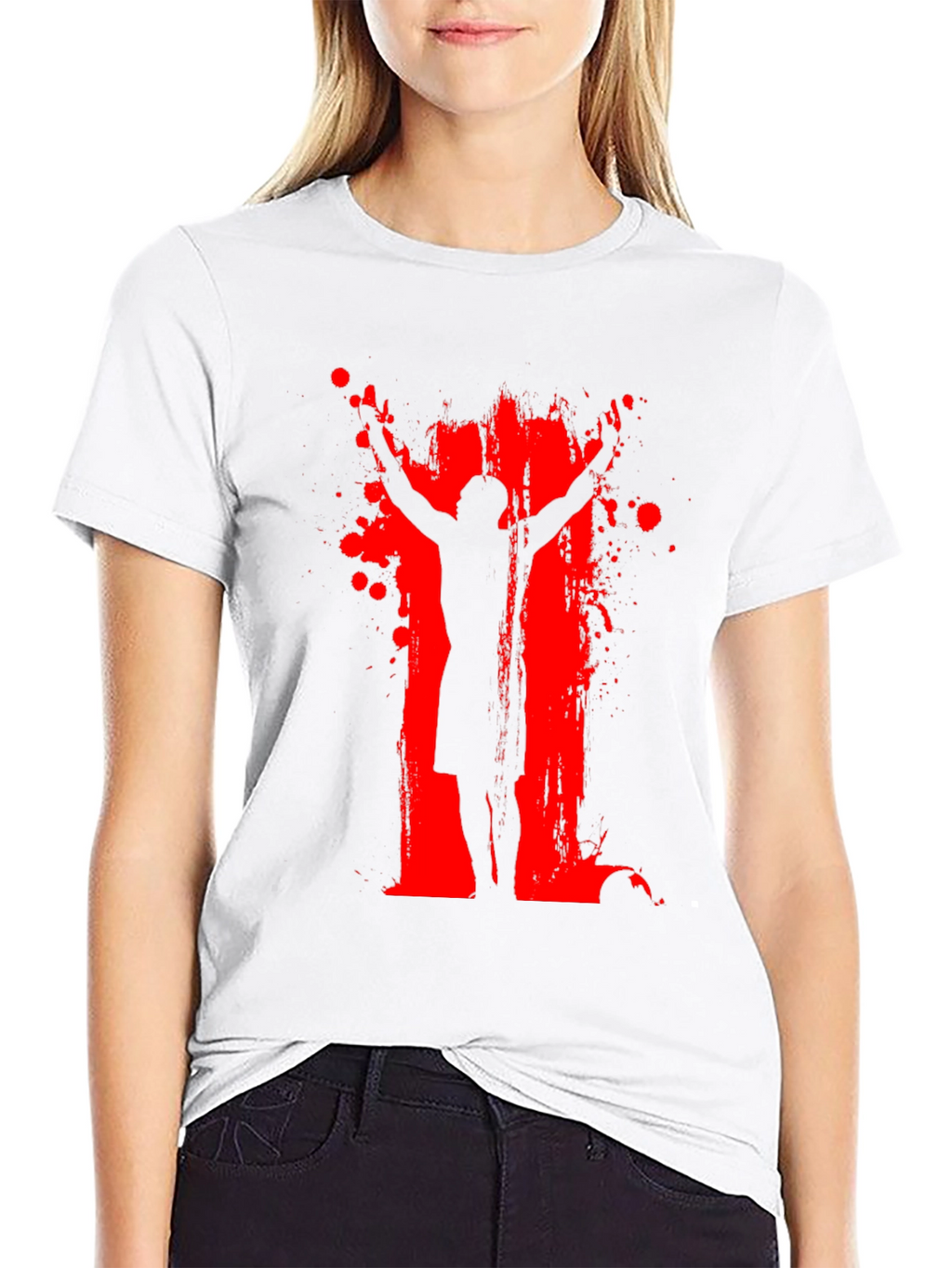Abstract Graphic Print Crewneck T-Shirt