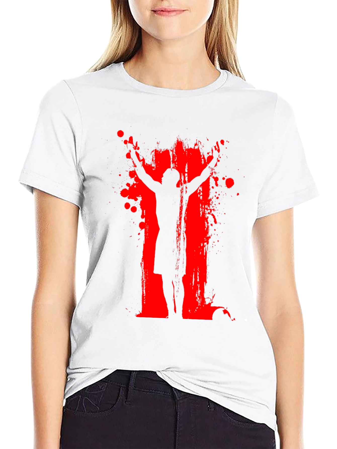 Abstract Graphic Print Crewneck T-Shirt