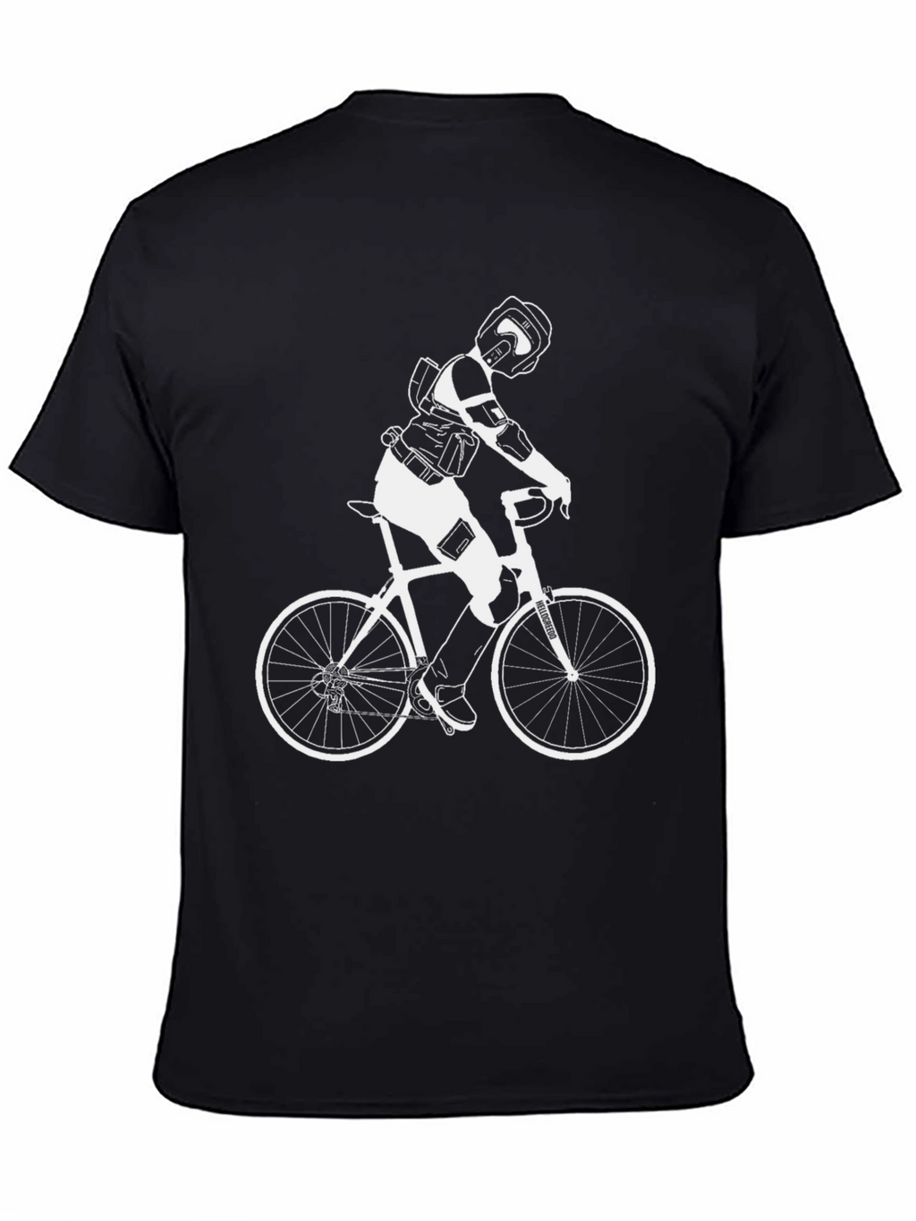 Black Bike Rider Graphic T-Shirt