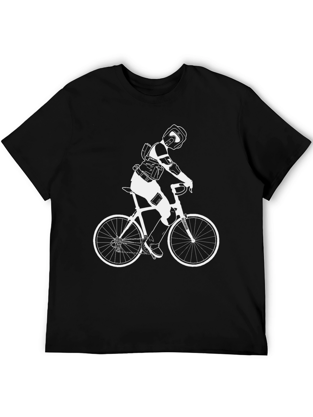 Black Bike Rider Graphic T-Shirt