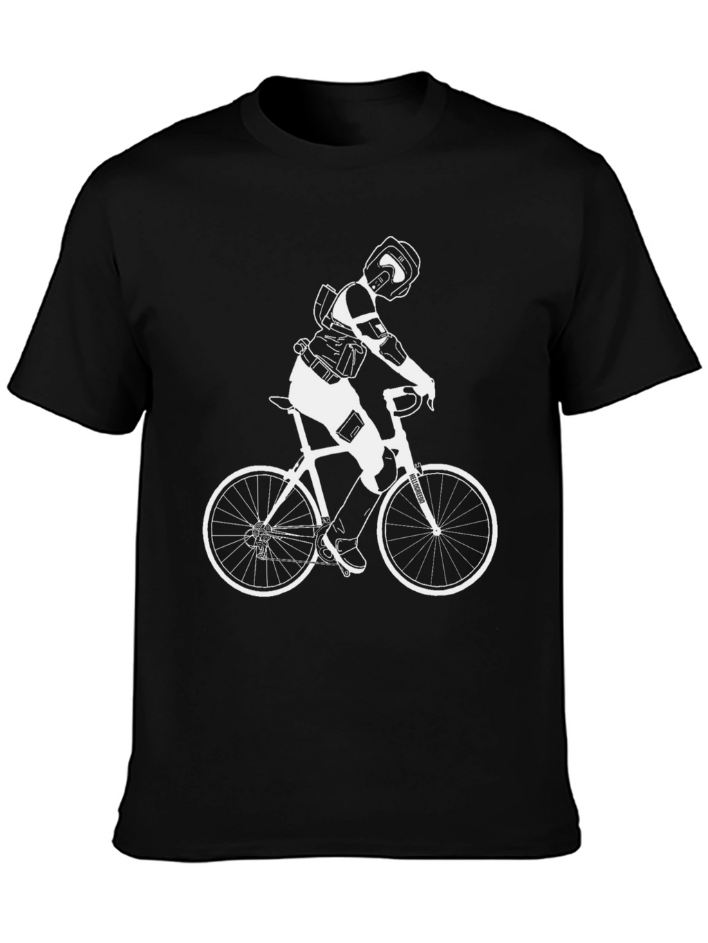 Black Bike Rider Graphic T-Shirt