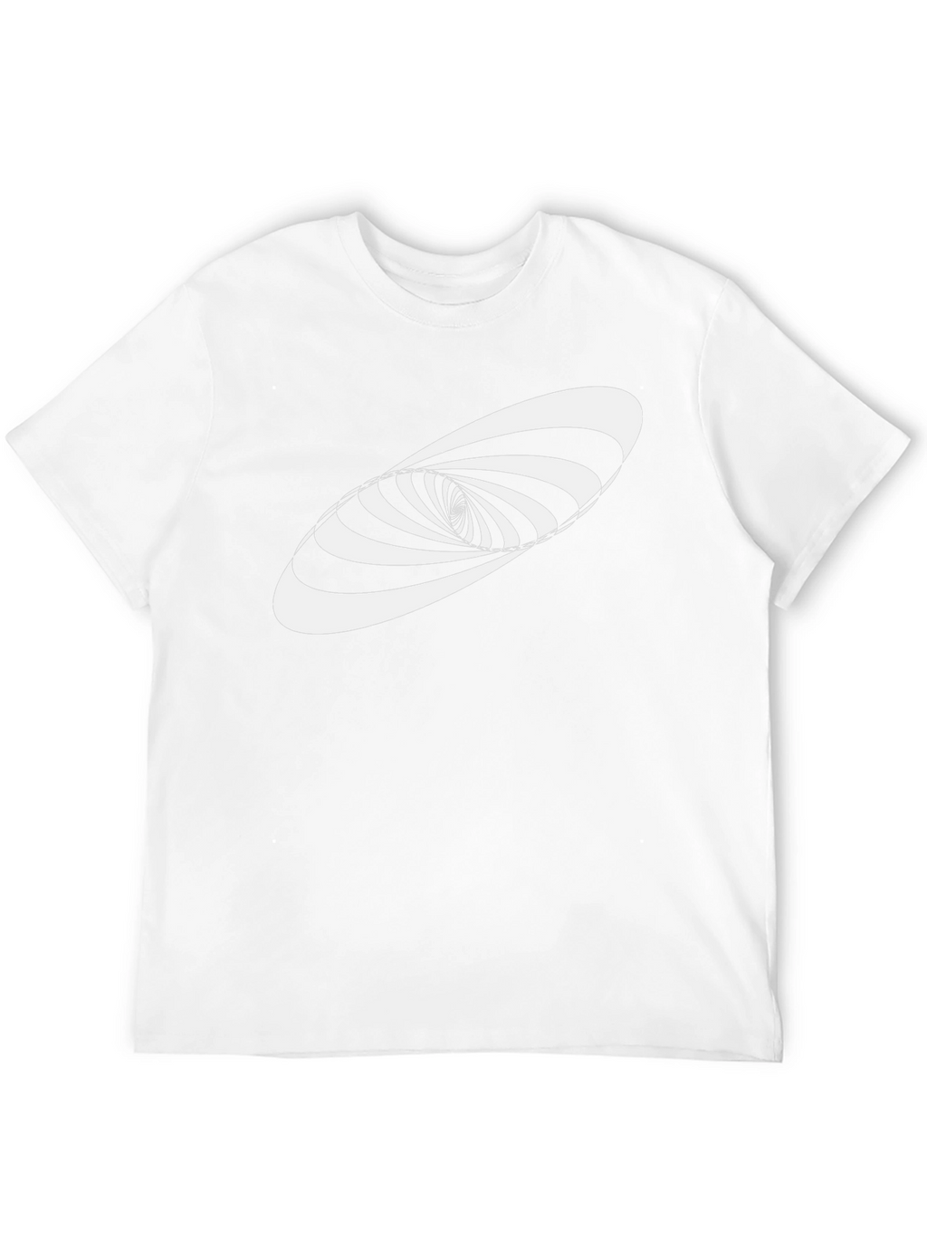 Optical Illusion Swirl Graphic Tee - Black Cotton