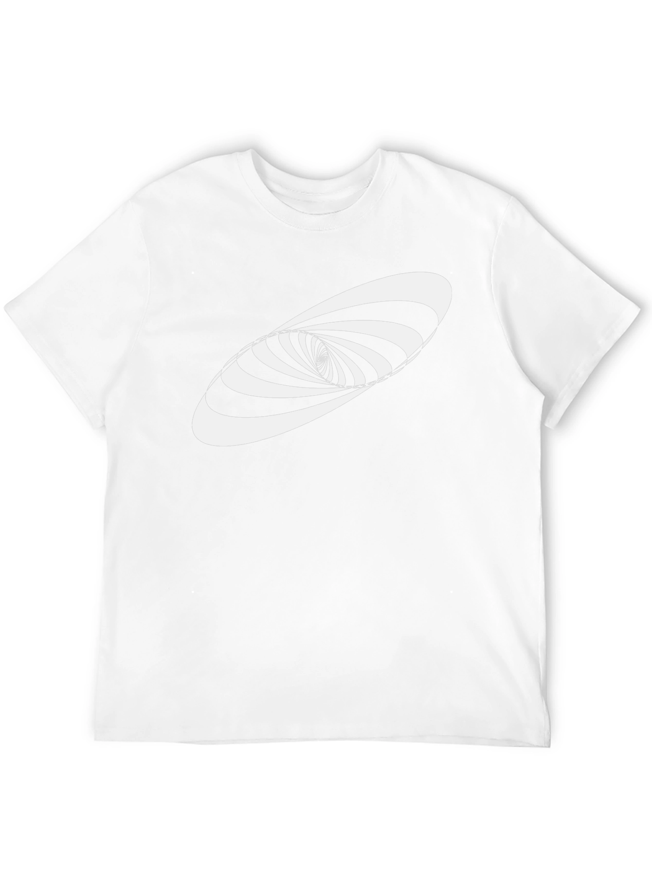 Optical Illusion Swirl Graphic Tee - Black Cotton
