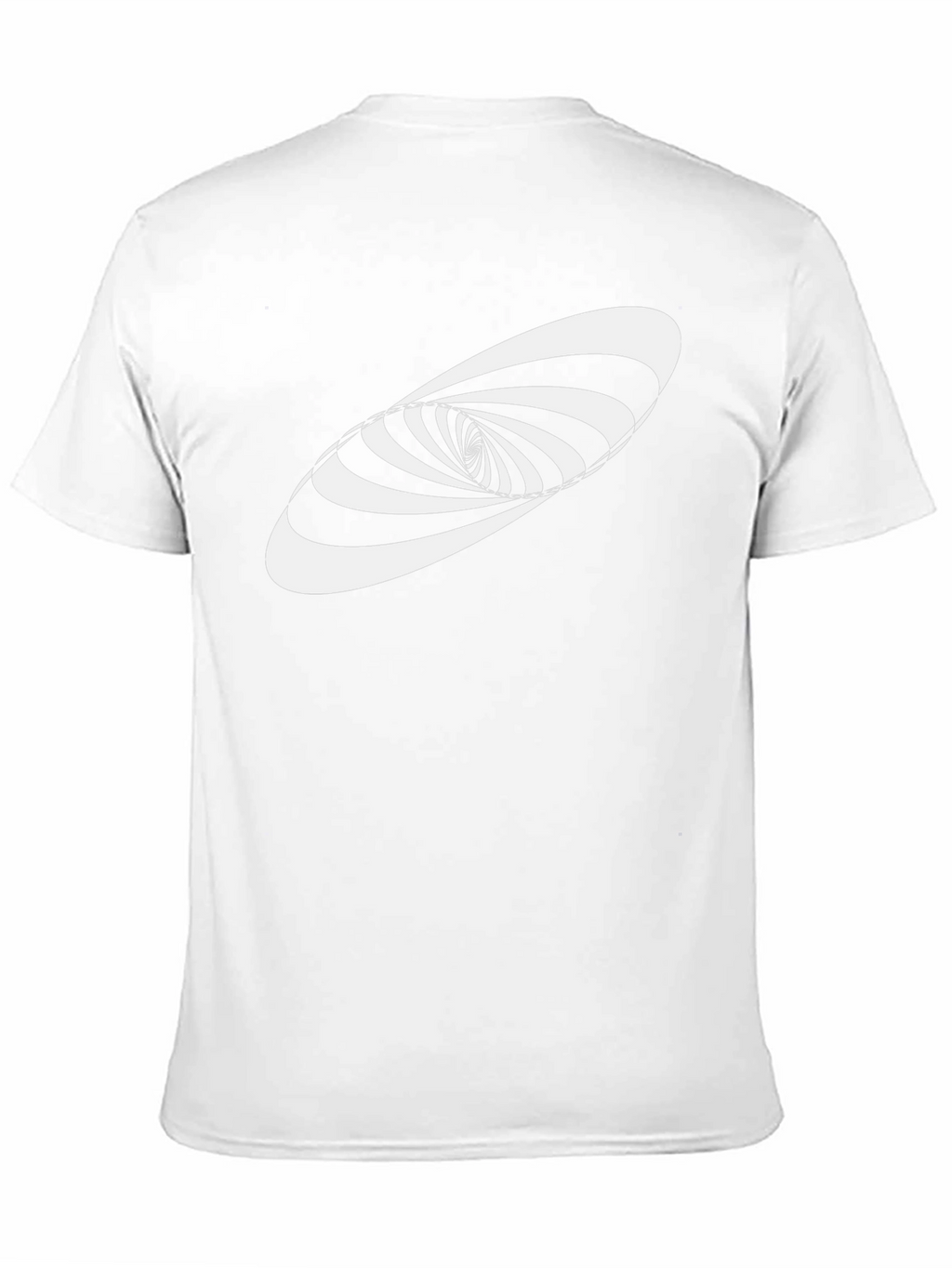 Optical Illusion Swirl Graphic Tee - Black Cotton