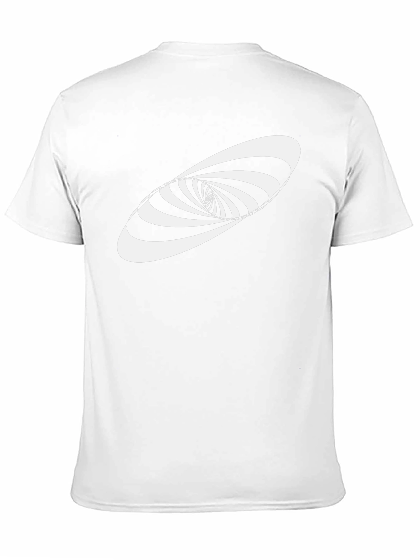 Optical Illusion Swirl Graphic Tee - Black Cotton