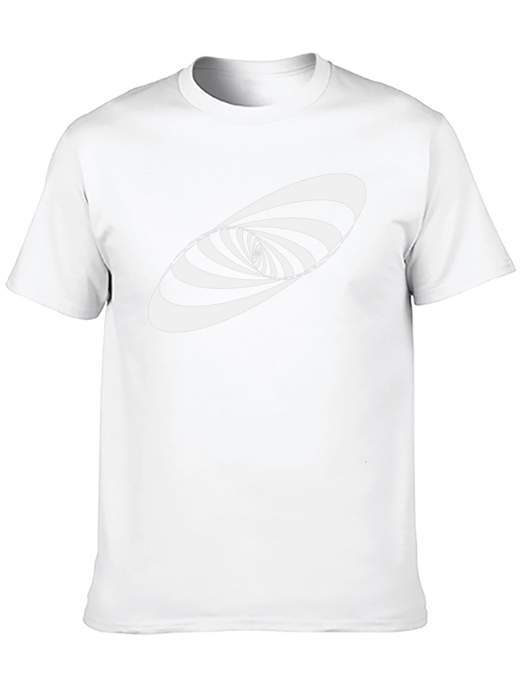 Optical Illusion Swirl Graphic Tee - Black Cotton